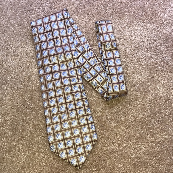 Roberto Villini Couture Windowpane SILK TIE - Picture 10 of 12
